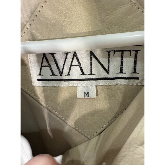 Avanti Tan Genuine Leather Bomber Jacket Size M, Made in Korea Pre-Owned - Picture 8 of 15